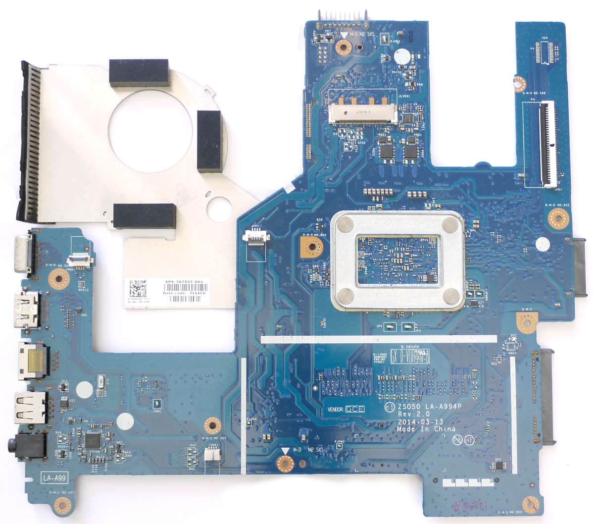 HP 250 G3 - Intel Celeron N2815 @ 1.86GHz - Motherboard 787810-501 ZSO50 LA-A994P SPS-767537-001