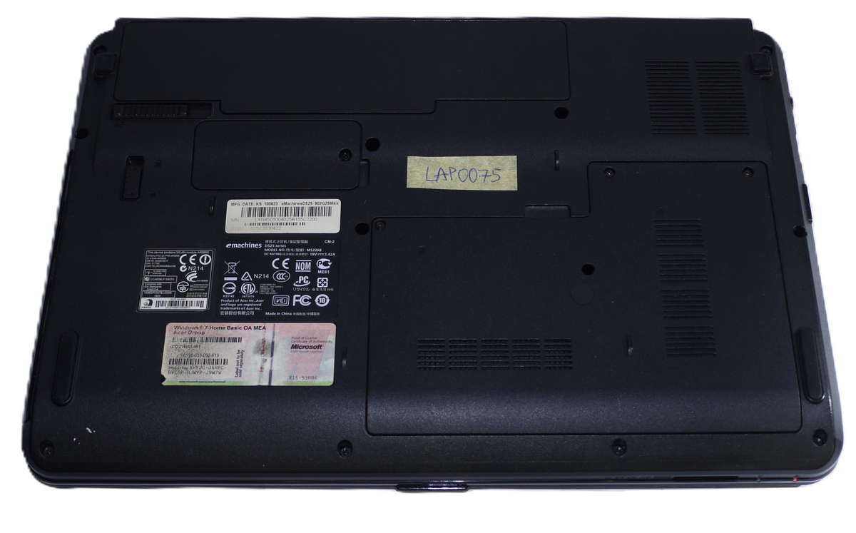 ACER Emachines D525 - Intel Celeron 900 @ 2.20GHz, 2 GB, 232GB, Linux lite 7.2 (MISSING F10 KEYCAP)