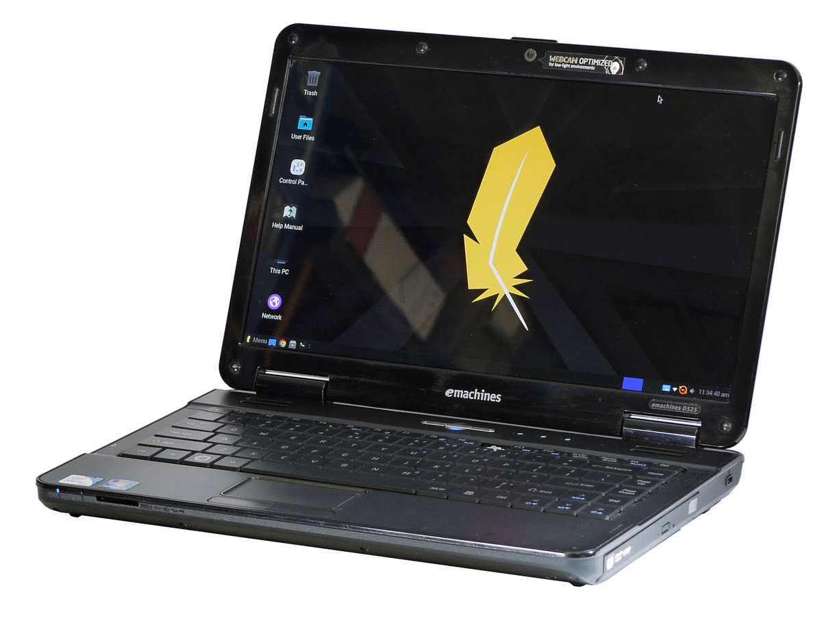 ACER Emachines D525 - Intel Celeron 900 @ 2.20GHz, 2 GB, 232GB, Linux lite 7.2 (MISSING F10 KEYCAP)