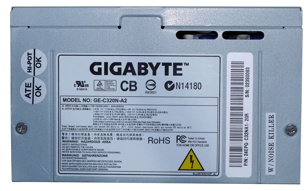 Gigabyte GE-C320N-A2 Power Supply 250Watt 300Watt(Max)