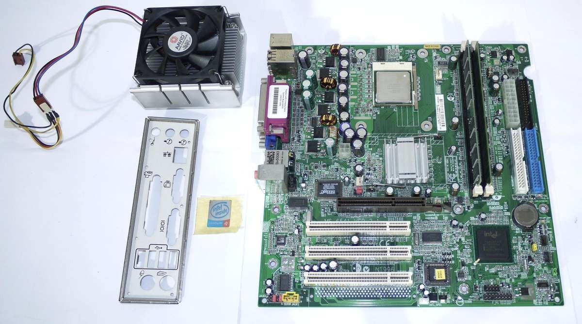 CPU, Motherboard, RAM Combo - MS-6541 VER:2.1, Intel Pentium 4 (mPGA478B), 1GB DDR1, CPU Cooler