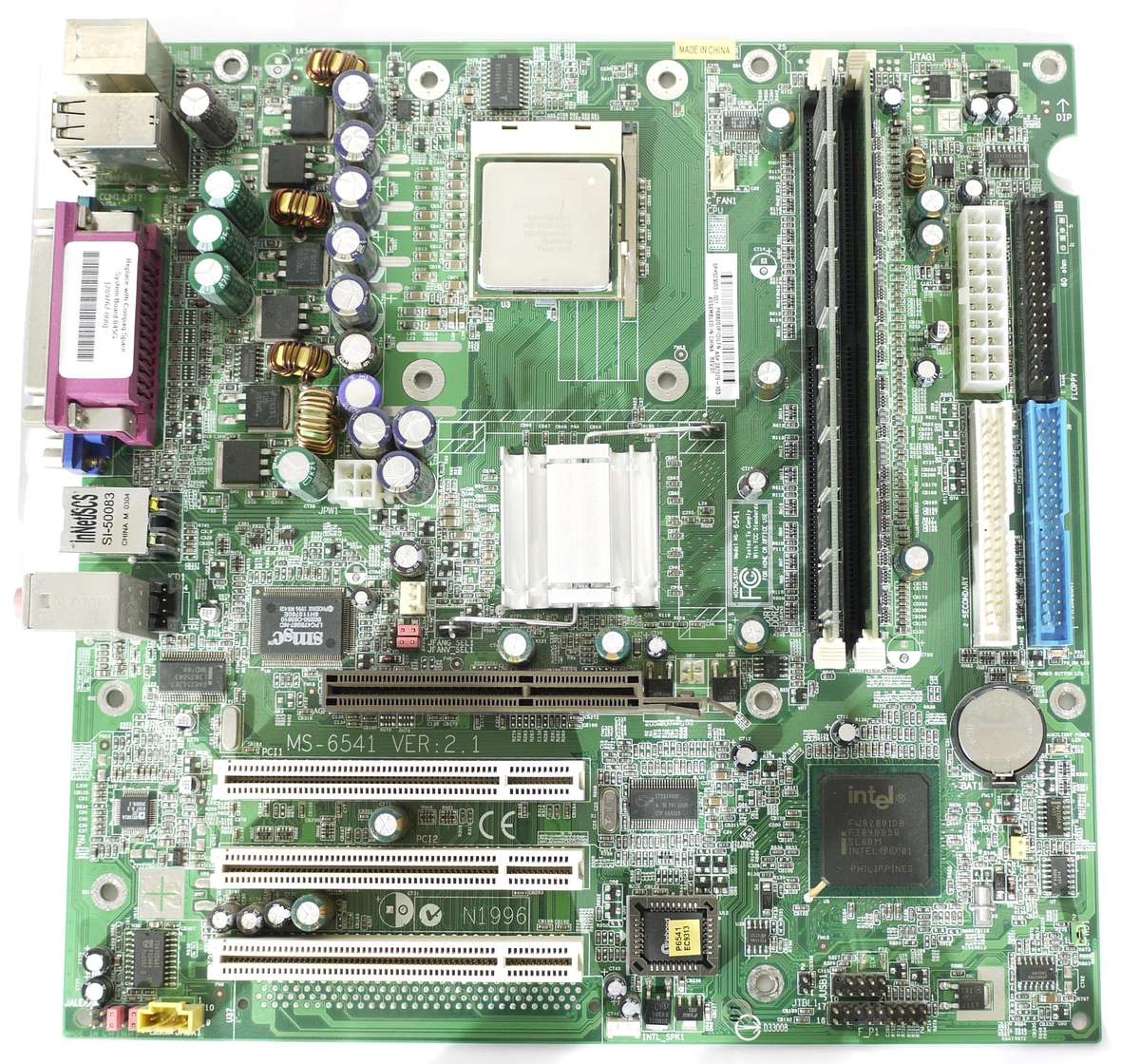 CPU, Motherboard, RAM Combo - MS-6541 VER:2.1, Intel Pentium 4 (mPGA478B), 1GB DDR1, CPU Cooler