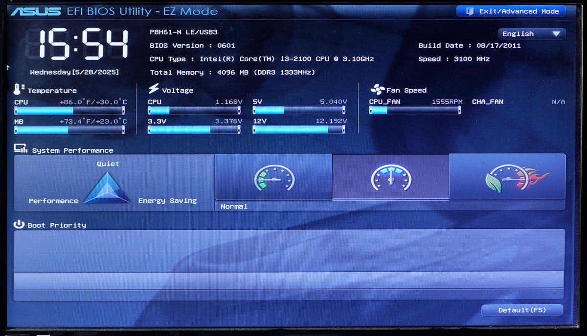 2nd Gen CPU, Motherboard, Ram Combo - Intel i3-2100 @ 3.10GHz, 4GB DDR3, ASUS P8H61 - M LE/USB3