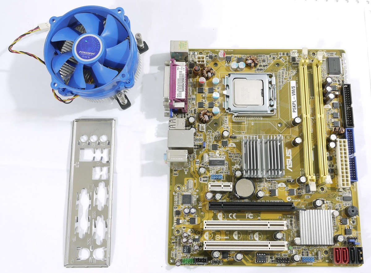 CPU, Motherboard Combo - Pentium Dual-Core E5300 @ 2.6GHz 2 Cores LGA775, P5KPL-VM/S