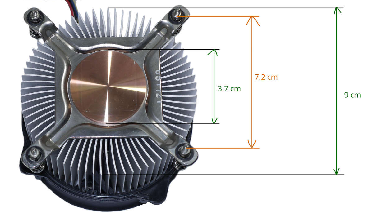 Cooler Master Silence - Intel CPU Cooler Fan Heatsink Copper - [LGA 775] with 72x72 mm Mounting Hole