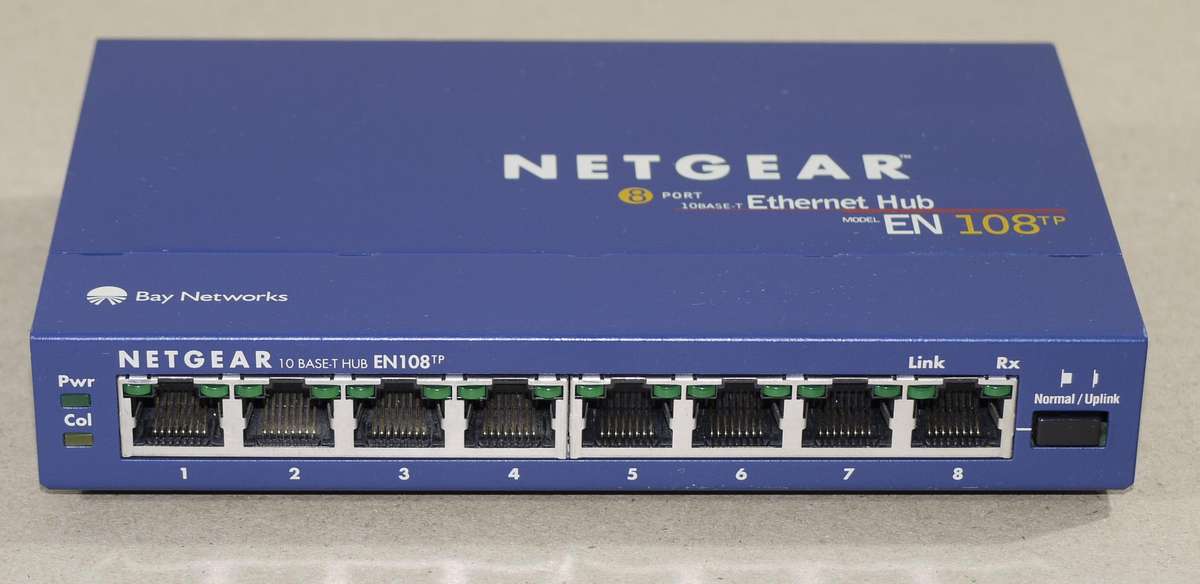 Netgear EN-108TP 10-Base T-Ethernet Hub 8-Port