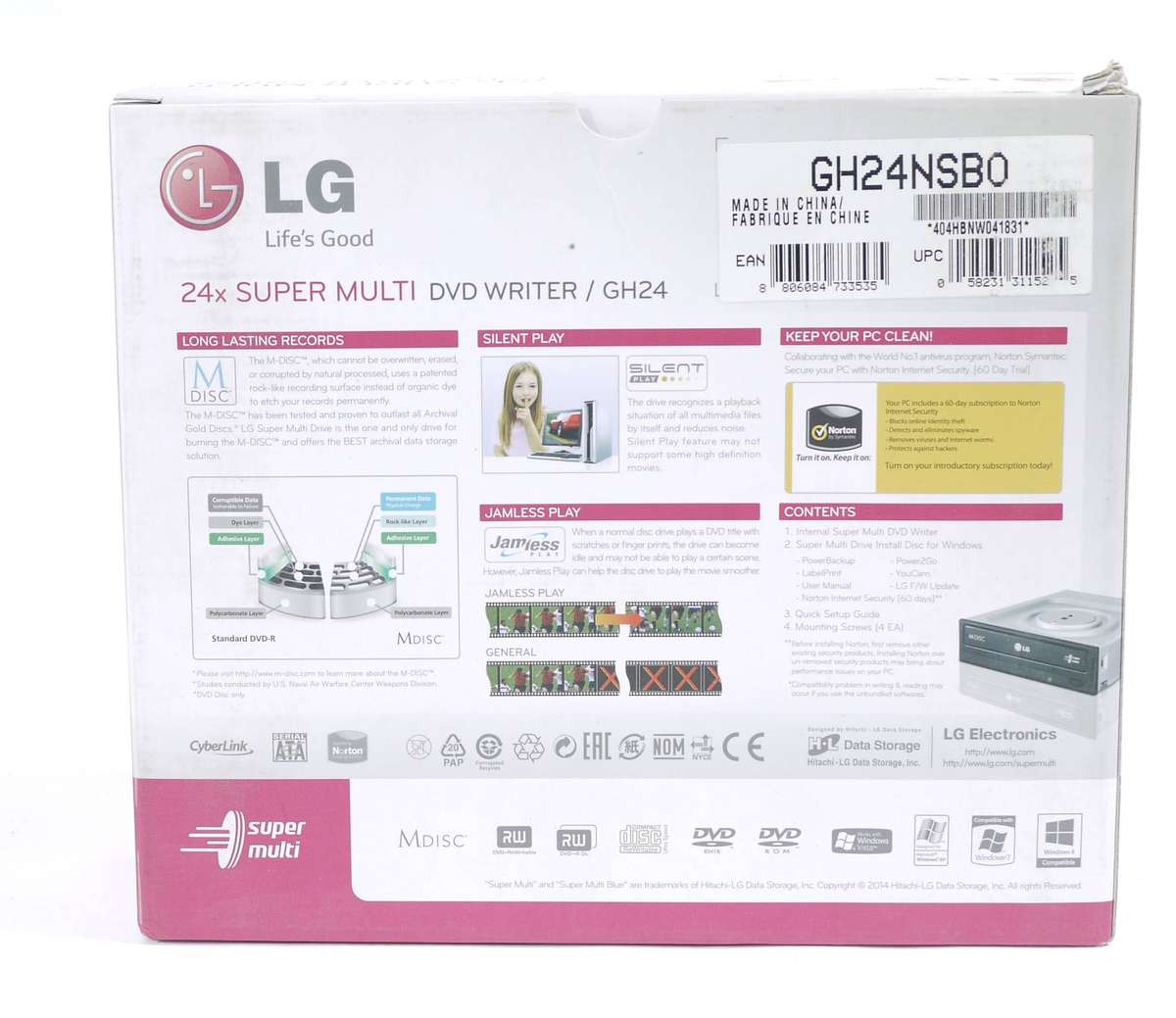 Internal DVD/CD Writer LG GH24NS70 Super - Multi DVD Rewriter [OPEN BOX]