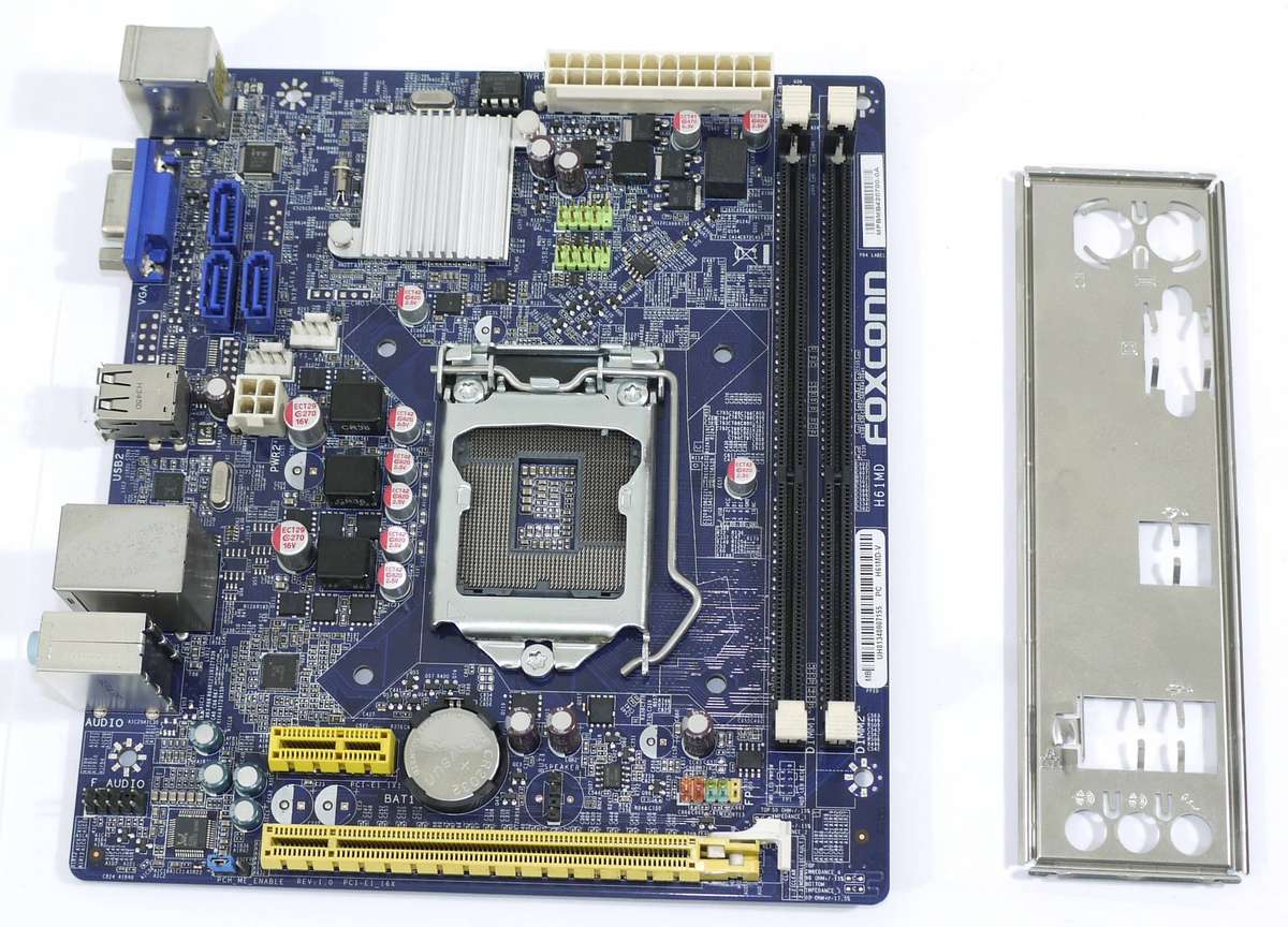 Foxconn H61MD-V Motherboard, DDR3, LGA 1155, mATX (7.5" x 6.7") 2&3 Gen