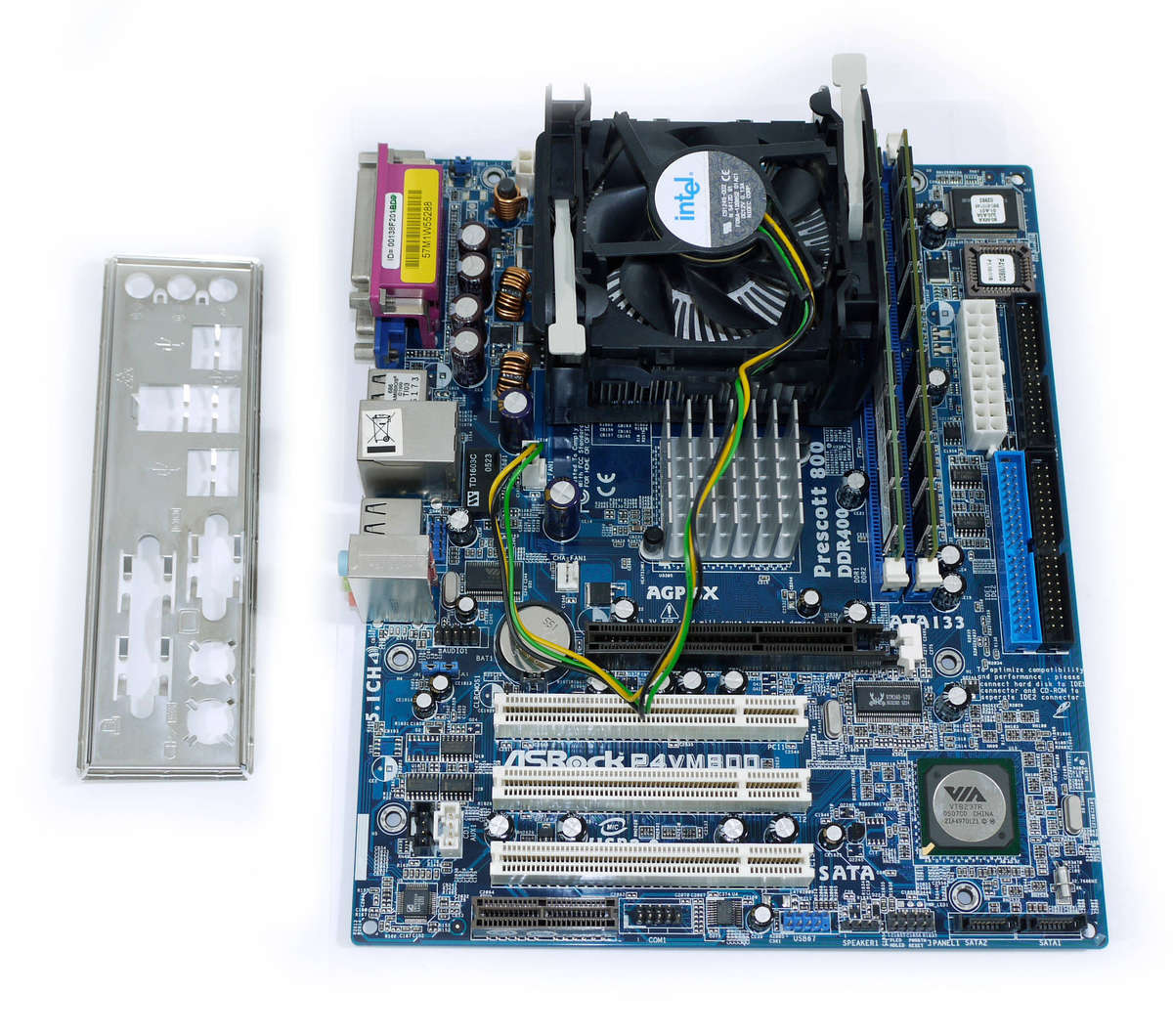 Asrock P4VM800 Motherboard, Intel '04 Celeron D @ 2.40 GHz CPU, 2GB DDR1 RAM
