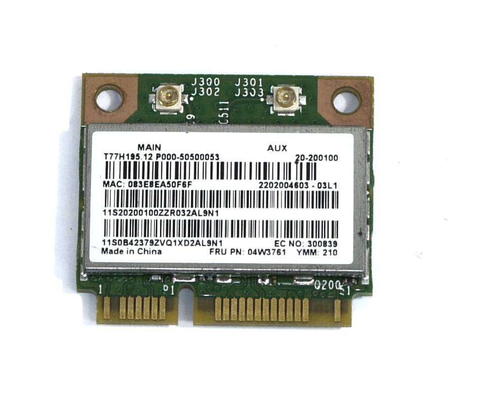 Wireless Network 2.4GHz and Bluetooth 4.0 Adapter - Mini PCIe, up to 150Mbps - 04W3761