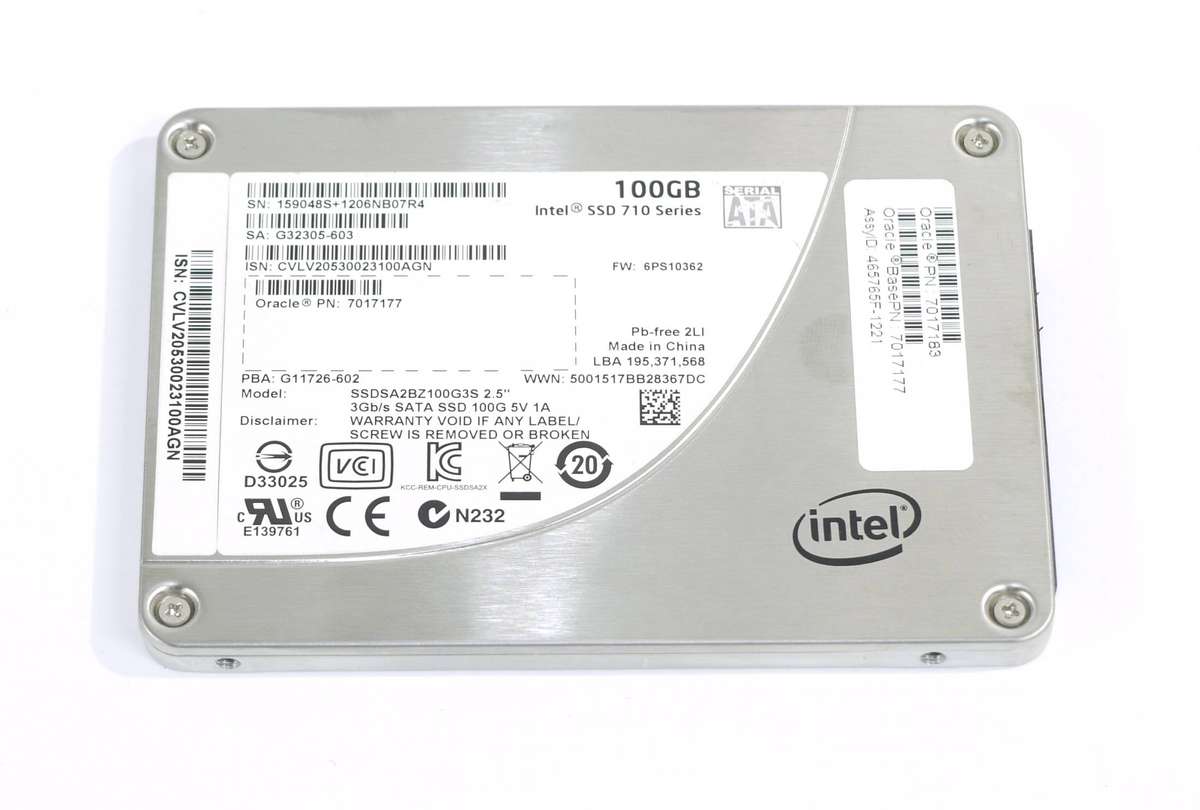 Oracle Intel SSD 100GB Solid State Drive Internal PC Laptop - PN:7017177