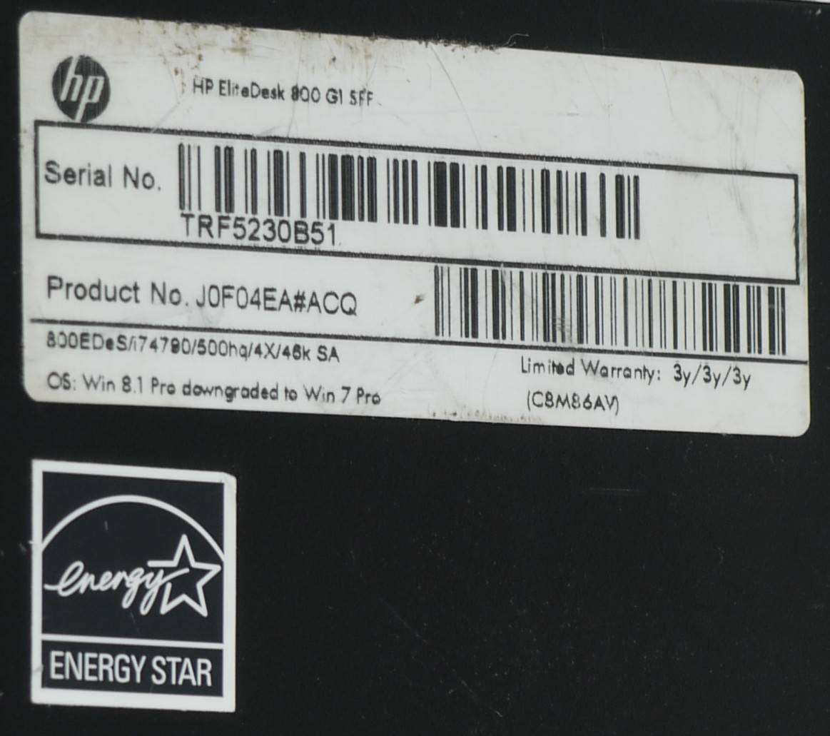 Desktop Computer PC - i5 4170 @ 3.70GHz 2Cores 4Threads, 8GB RAM,  500GB HDD Storage, WiFi, USB 3.0