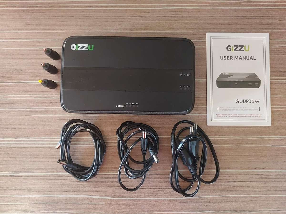 Gizzu 6W 32Wh 8800mAh Mini Dual DC UPS (Lithium-Ion Batteries)