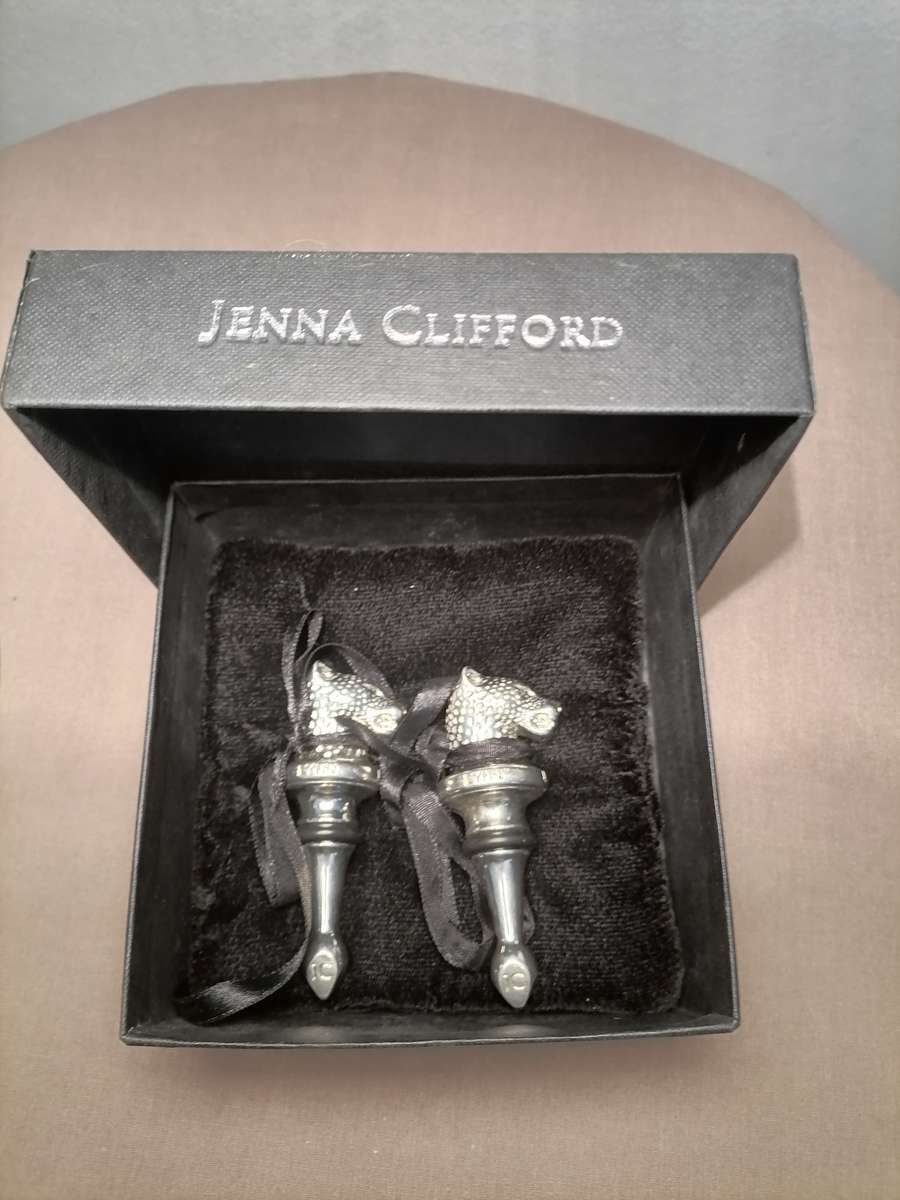 Other Antiques & Collectables - 2 X Jenna Clifford leopard head bottle ...