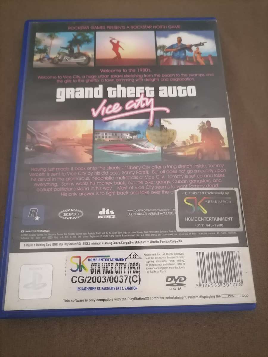 Grand Theft Auto: Vice City - Playstation 2 - SLES 51061 - WITH BOOKLET - NEAR MINT