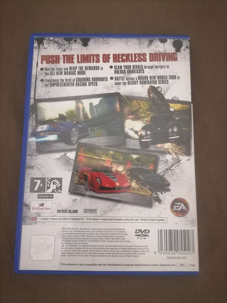Burnout Dominator-  Playstation 2 - VG +