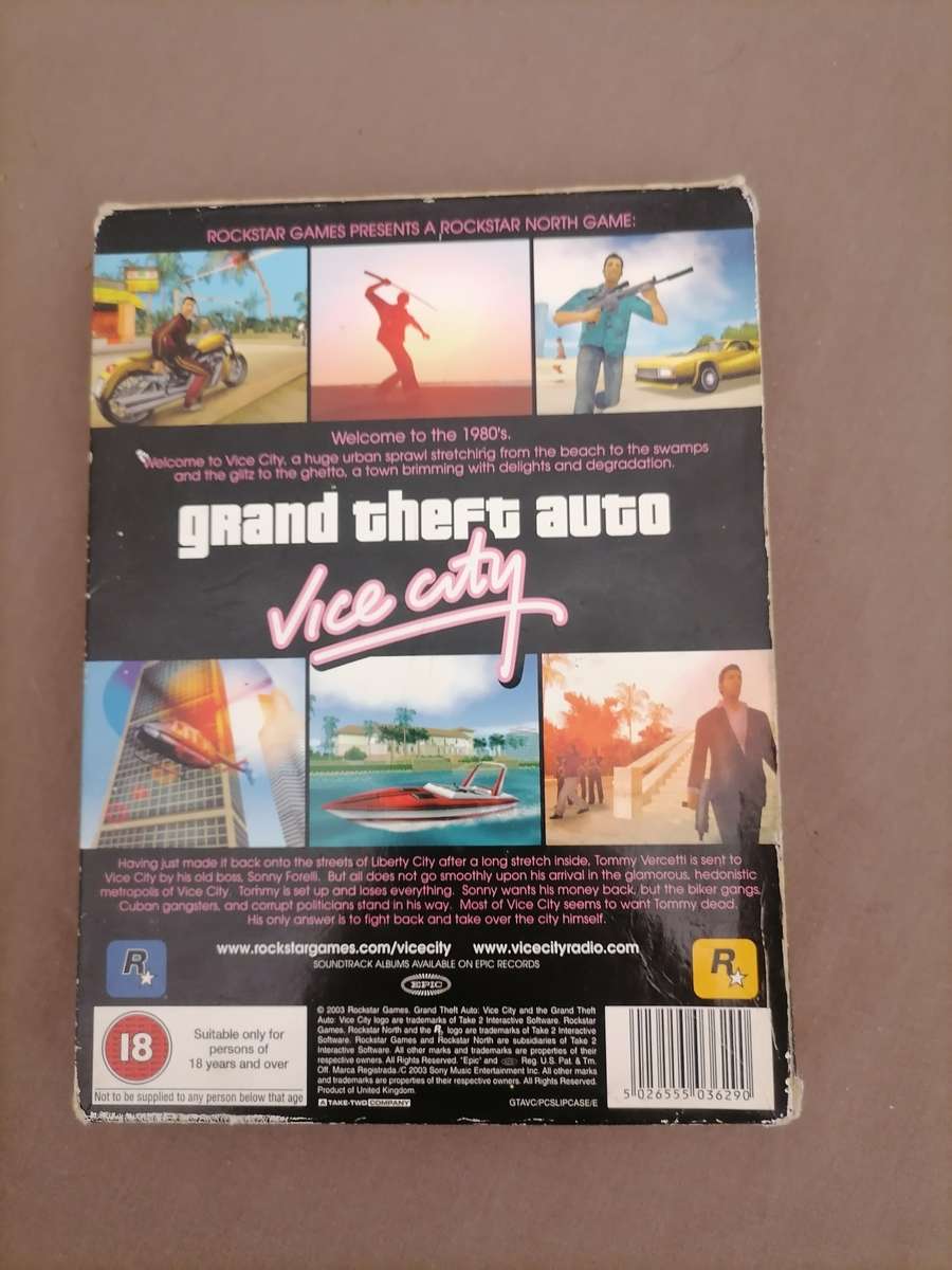 Grand Theft Auto Vice City PC WINDOWS 98/2000/ME/XP BIG BOX - WITH BOOKLET AND MAP/POSTER - NM