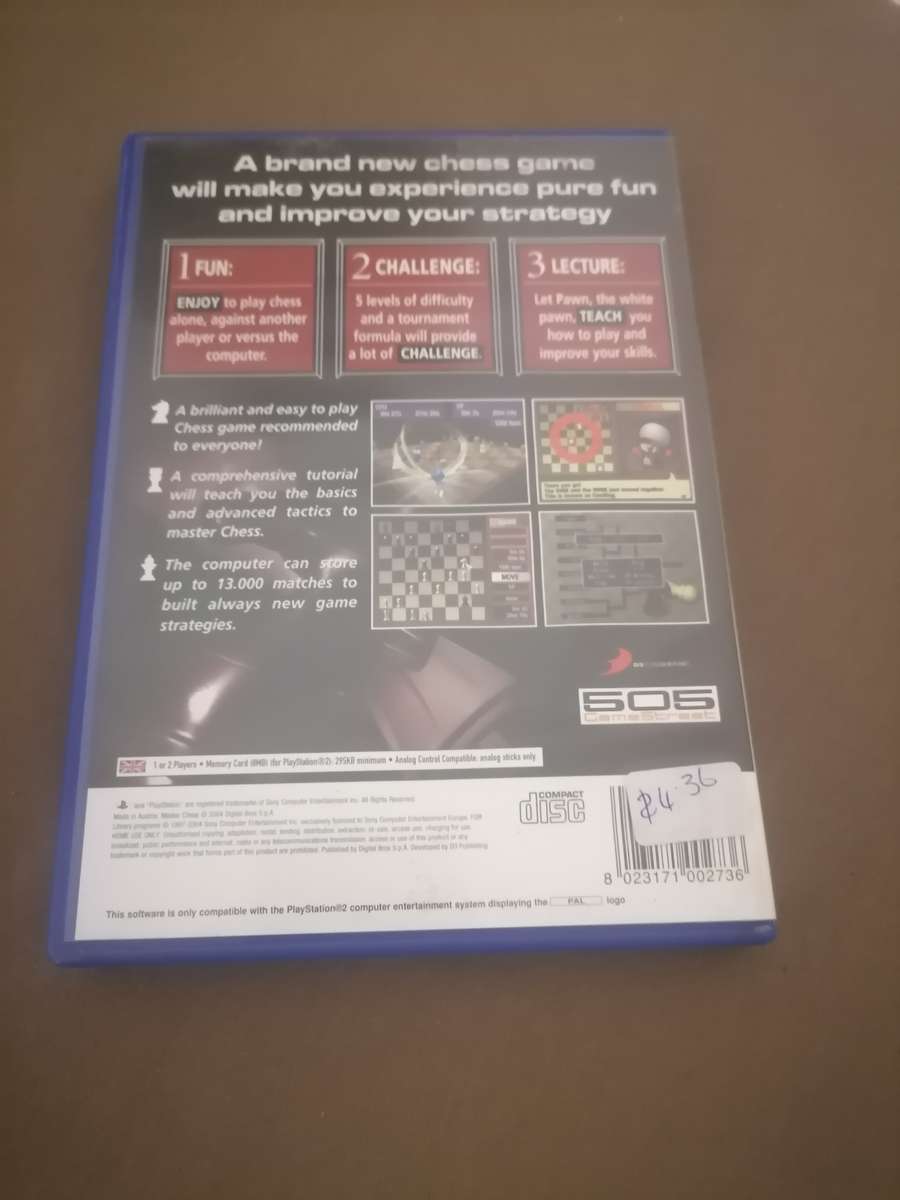 Master Chess PAL Playstation 2 - WITH BOOKLET - NEAR MINT