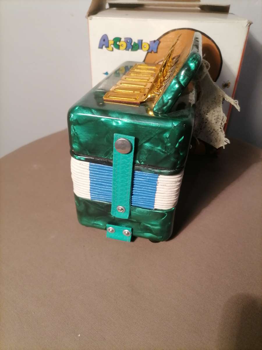 Vintage Golden Cup Child's Accordion Toy With Box - 100% WORKING