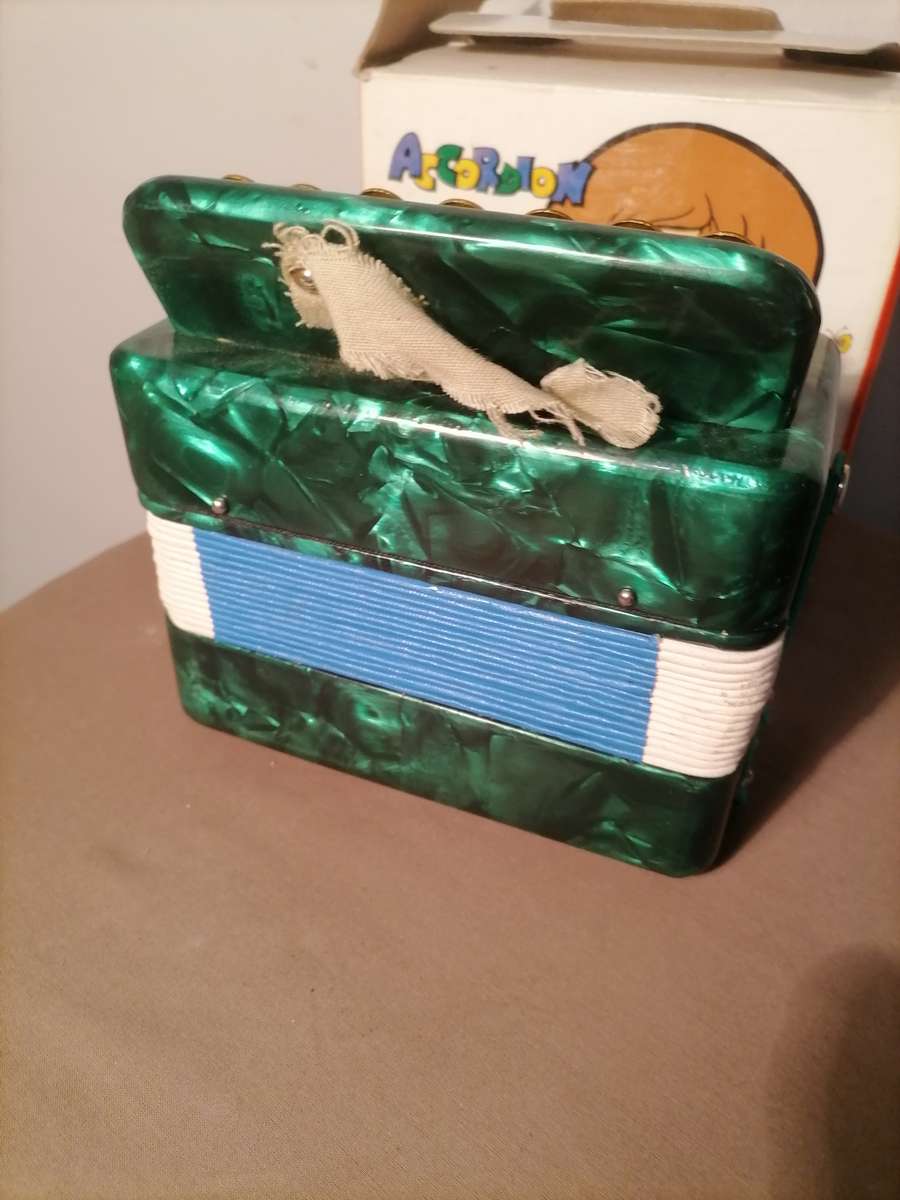 Vintage Golden Cup Child's Accordion Toy With Box - 100% WORKING
