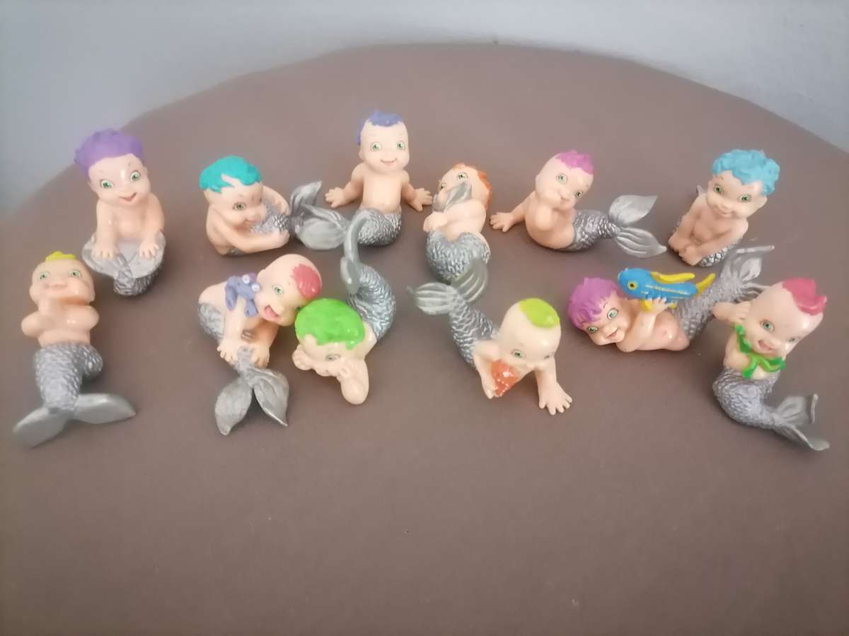GALOOB 12 Mermaid Merbabies Magic Diaper Babies 1991 - Toys Different Vintage RARE