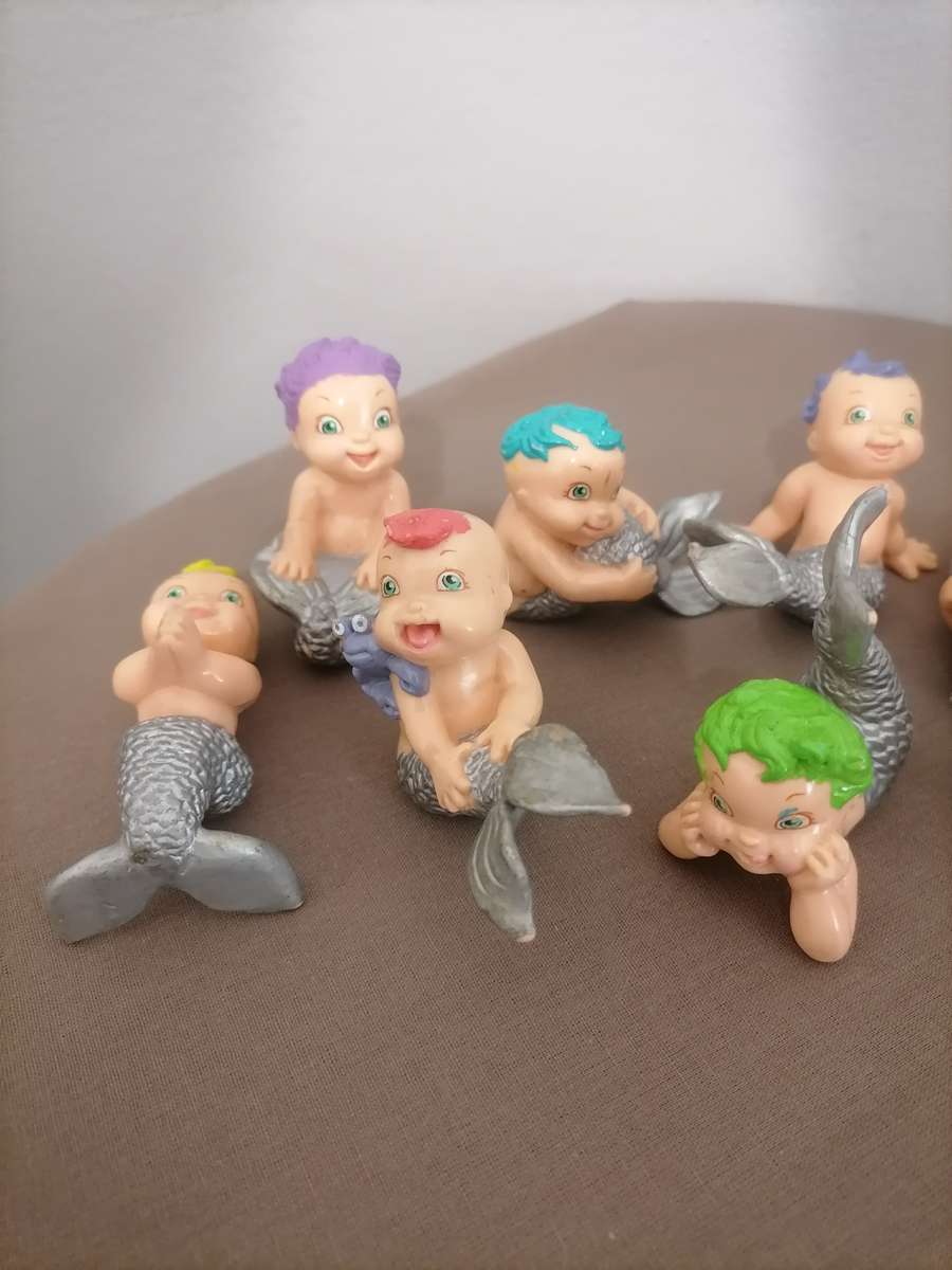 GALOOB 12 Mermaid Merbabies Magic Diaper Babies 1991 - Toys Different Vintage RARE