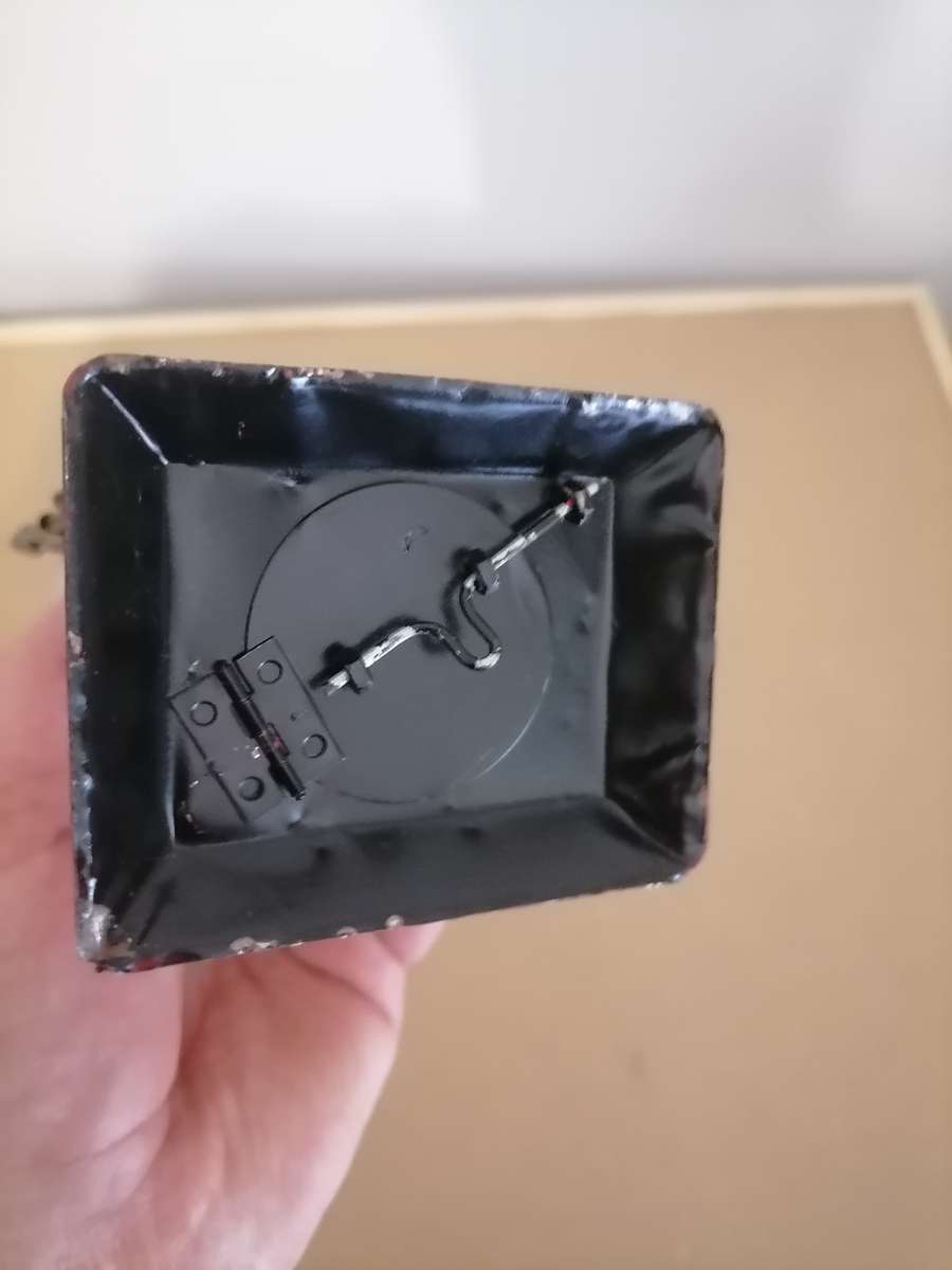 FUEL PUMP PRESSED METAL - MONEY BOX - 26 CM H X 8,5 CM L X 6,5 CM B - AMAZING CONDITION