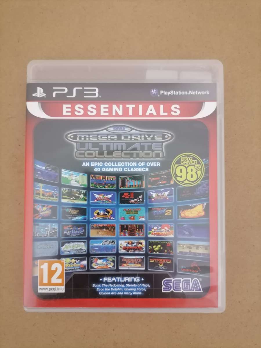 PS3 ESSENTIAL MEGA DRIVE ULTIMATE Collection - OVER 40 GAMING CLASSICS RETRO GAMER
