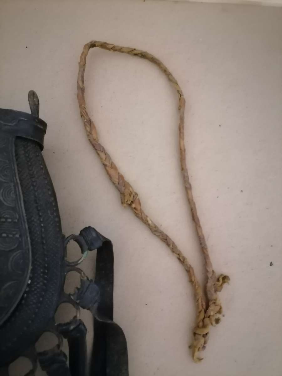 LATE 19TH CENTURY - Antique Nupe of Nigeria Tribal Bronze Bag ARTEFACT - herbal medicines, Traveling