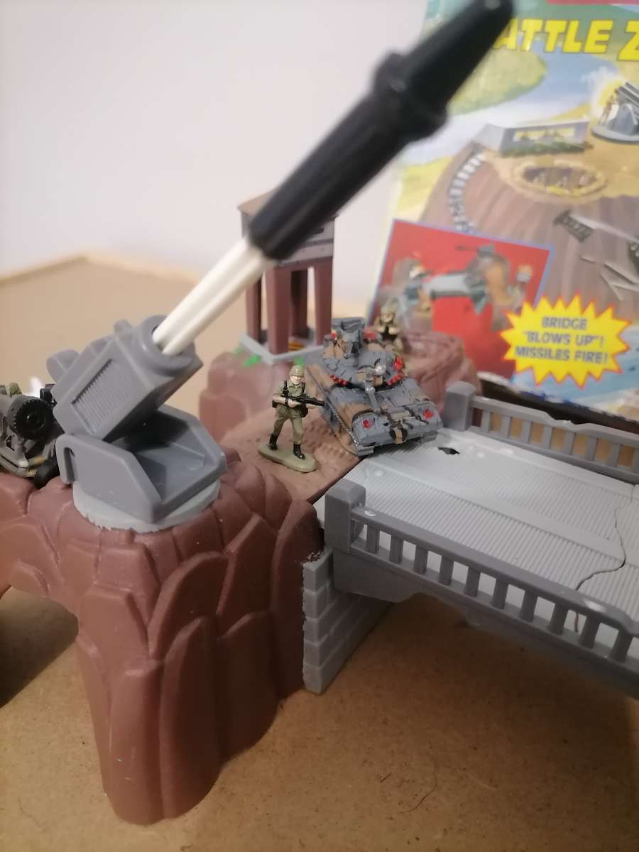 1996 - Vintage Galoob Micro Machines Military BATTLE - THUNDER CROSSING - COMPLETE - 100% ORIGINAL