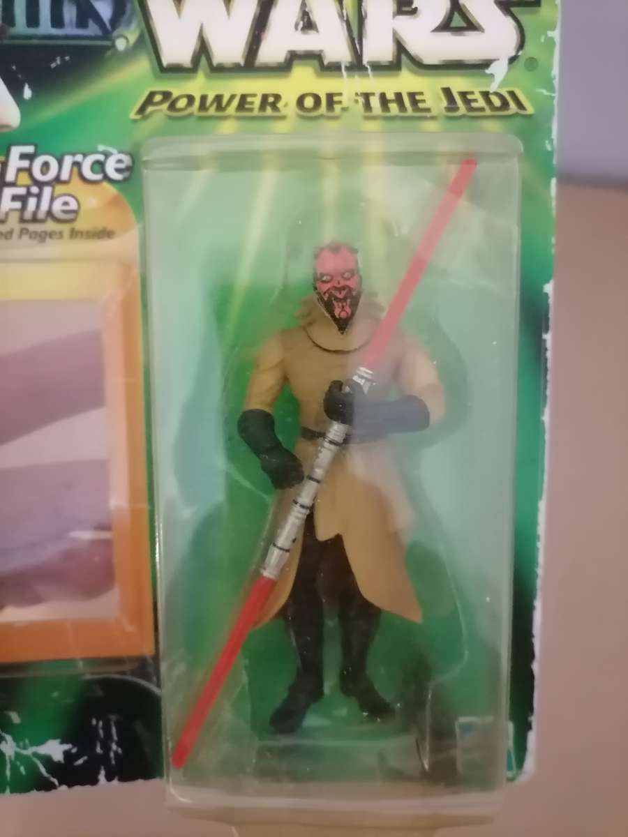 Year 2000 Hasbro Star Wars Power Of The Jedi Darth Maul Action Figure with packaging