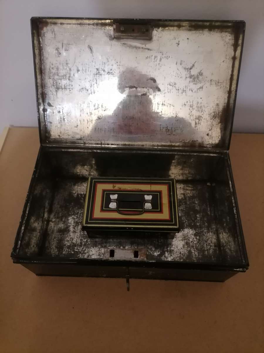 Vintage Money Boxes Large one has a Key - Small one Chad Valley