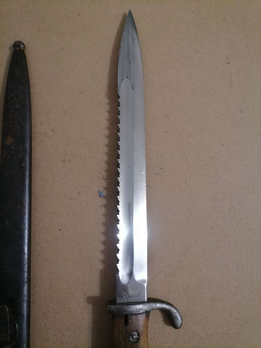VERY RARE KS 98 - 1917 - E & F Horster Solingen German Saw-Back Bayonet  & SHEATH - 40 CM