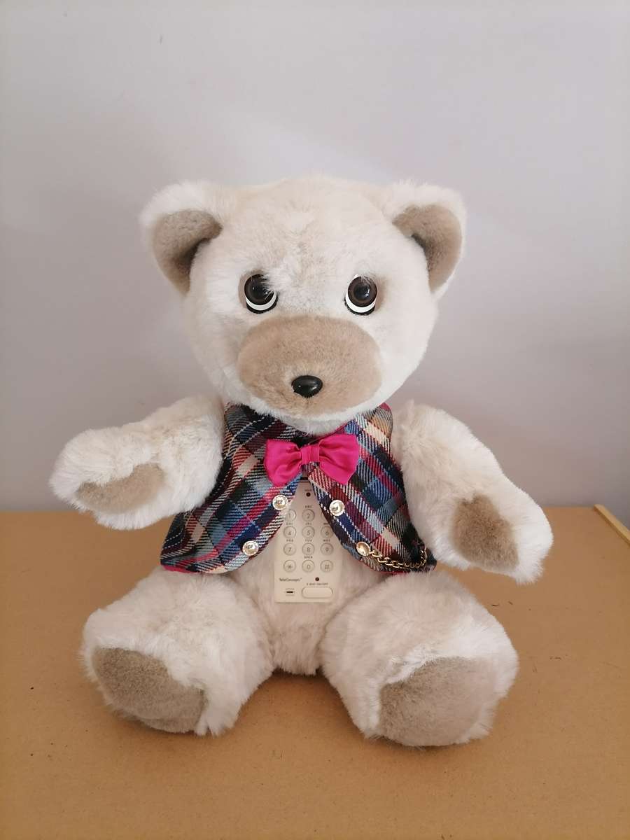 Vintage 1986 Teleconcepts Plush Animated RareTalking Teddy Bear Phone Bearifone 100% WORKING