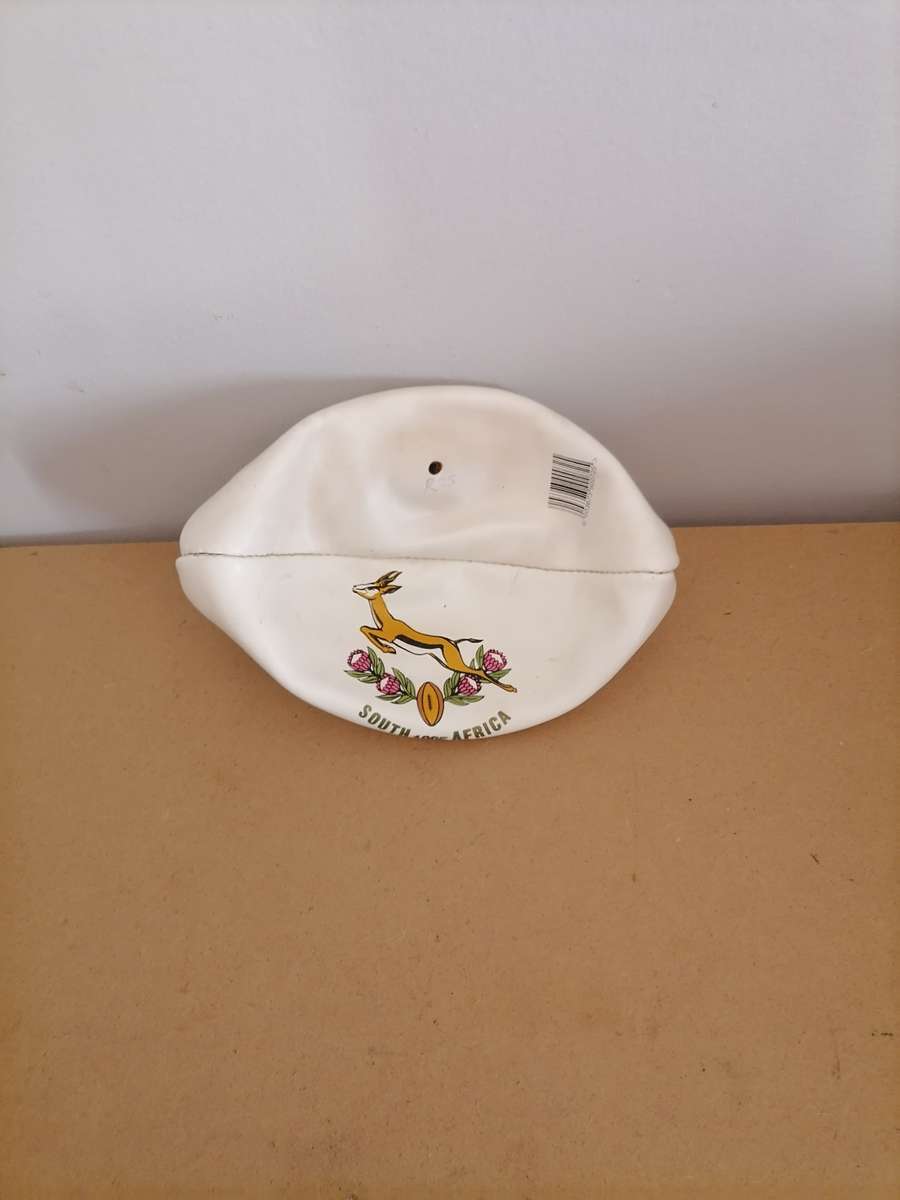 1995 SPRINGBOK WORLD CUP LEATHER RUGBY BALL SIGNED