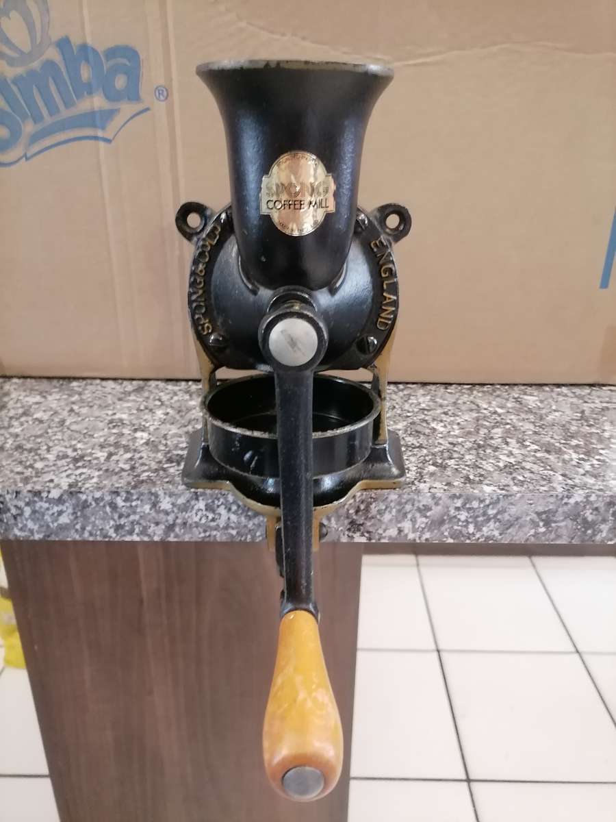 Antique Spong & Co Coffee Grinder LTD London No 2 Made In England Vintage AMAZING CONDITION COMPLETE