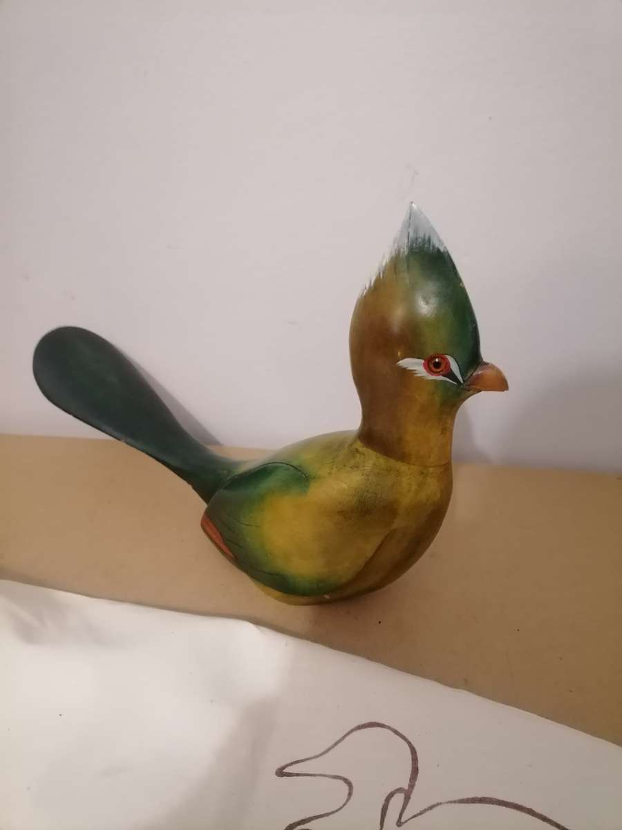 Feathers Gallery Knysna Birds of Africa Lourie Hand Carved Limited Edition - 799/975 - Original Bag