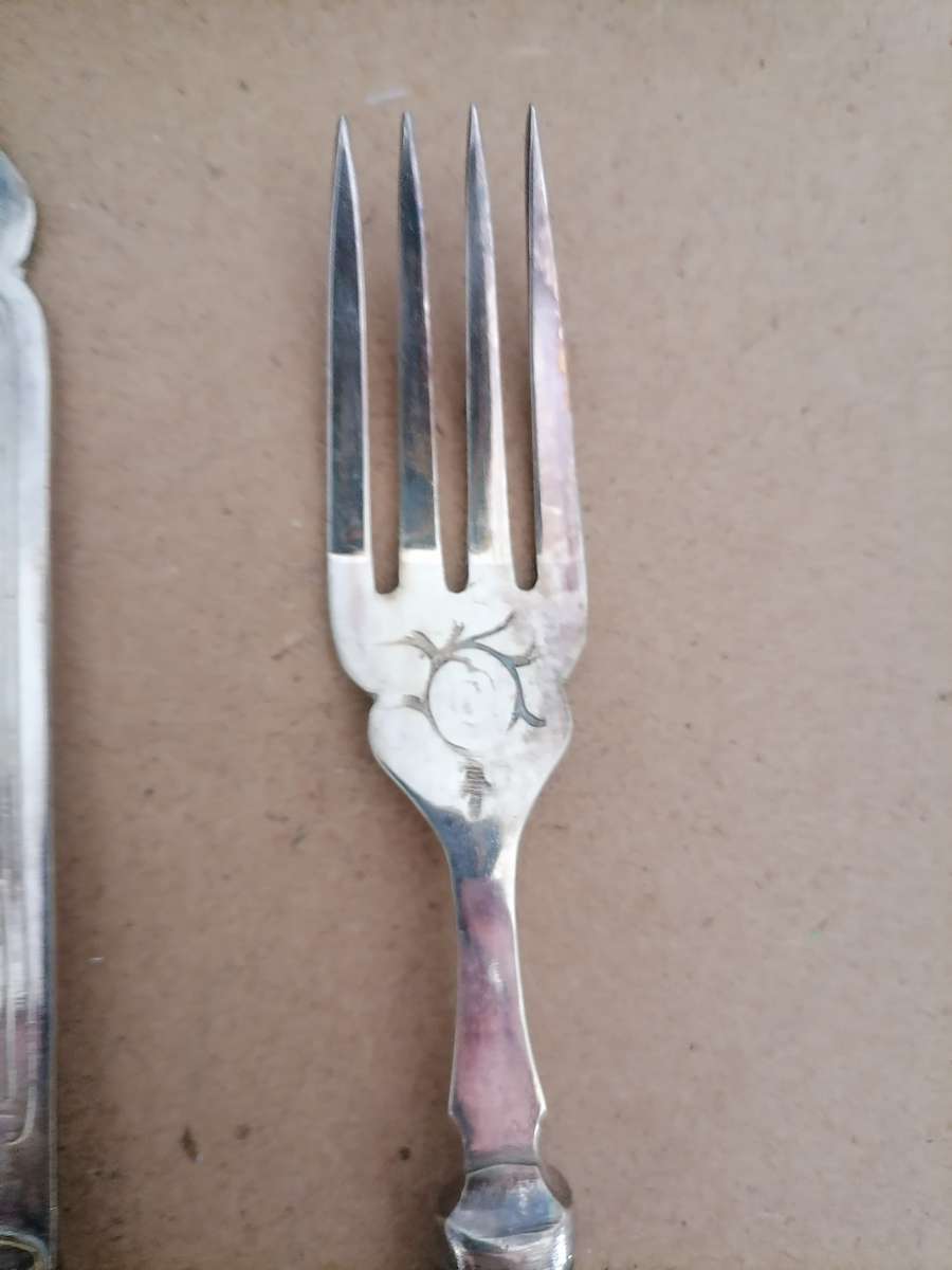 Set Of 12 Vintage Mappin & Webb Fish Forks & Knives With Case