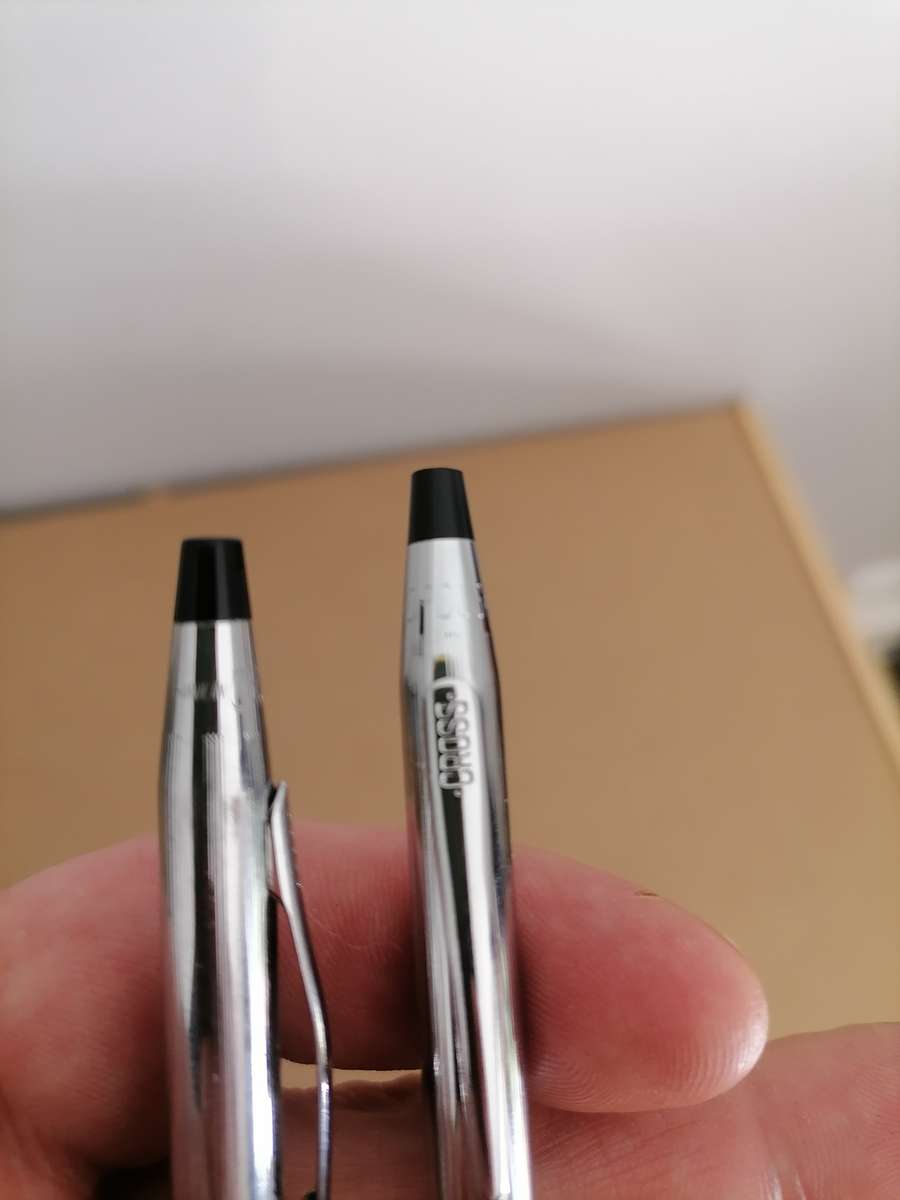 Genuine CROSS Silver Ballpoint Pen and Pencil Writing Set