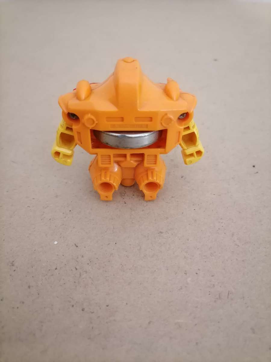Vintage 1982 Tomy Gyrobot Spinning Orange Made in Japan