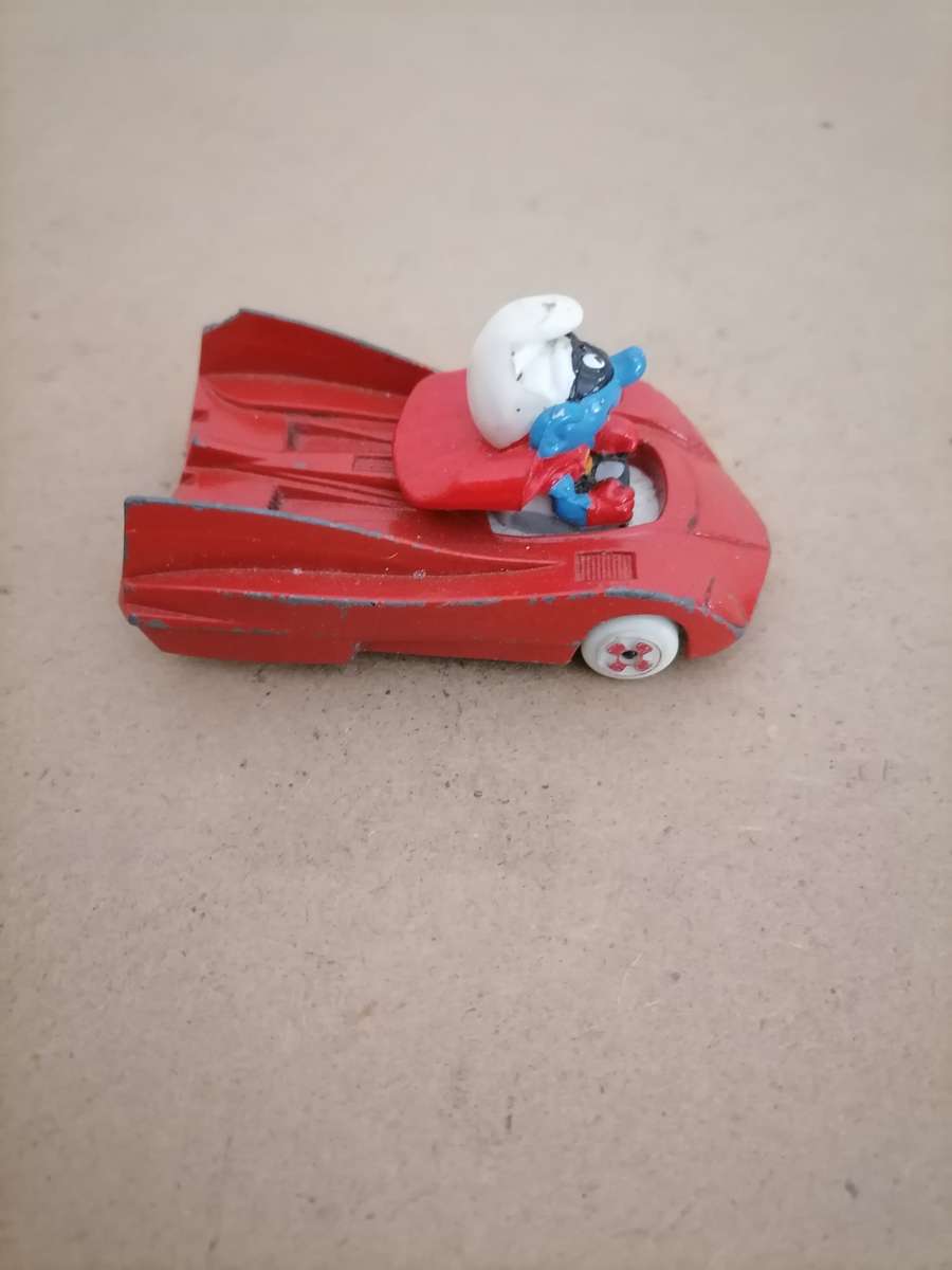 Superman the smurfs esci 1983 - puffi in auto die cast metal peyo made in ITALY