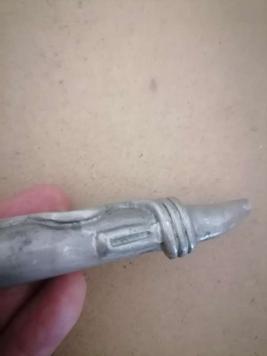 CARROL BOYES Pewter & Stainless Bread Meat Carving Knife Snake Like Pattern - 45 CM IN LENGTH