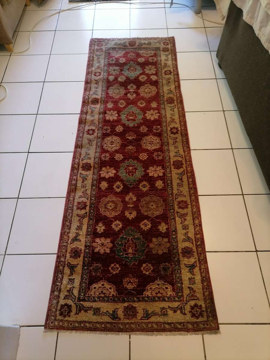 Afghan Ziegler Runner Rug - 215 CM X 80 CM - WOOL - AFGHANISTAN - HAND KNOTTED - MAGNIFICENT CONDITI