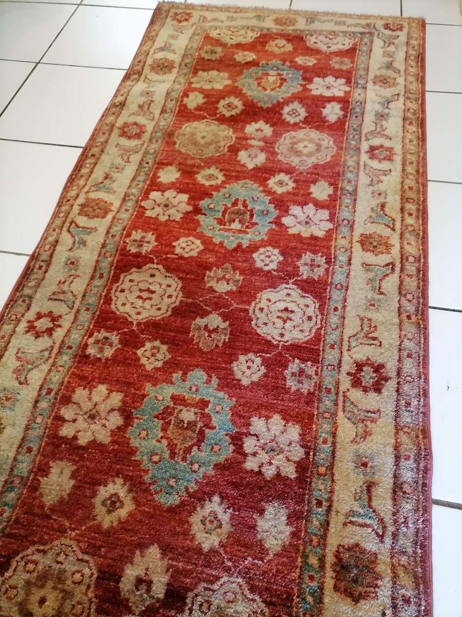 Afghan Ziegler Runner Rug - 215 CM X 80 CM - WOOL - AFGHANISTAN - HAND KNOTTED - MAGNIFICENT CONDITI