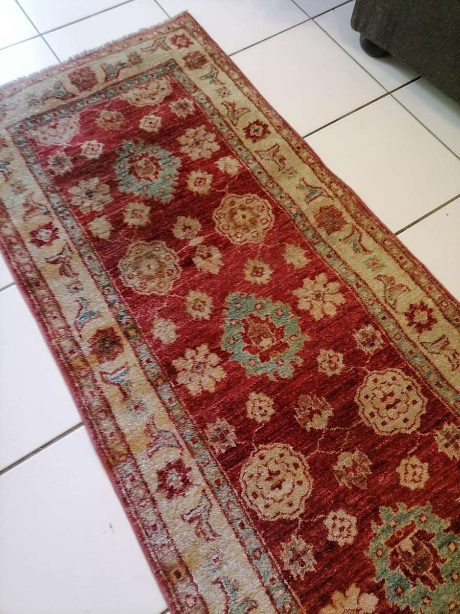 Afghan Ziegler Runner Rug - 215 CM X 80 CM - WOOL - AFGHANISTAN - HAND KNOTTED - MAGNIFICENT CONDITI