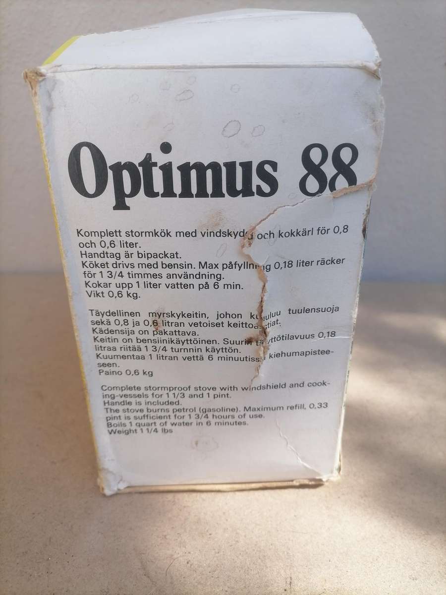 Vintage 1970's Optimus 88 Stove Complete 100% Working with Booklet & Box
