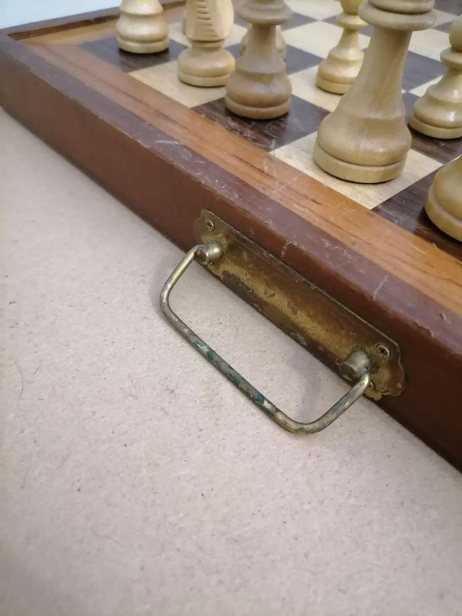 Vintage Large Wooden Chess Set - 100% COMPLETE - AMAZING