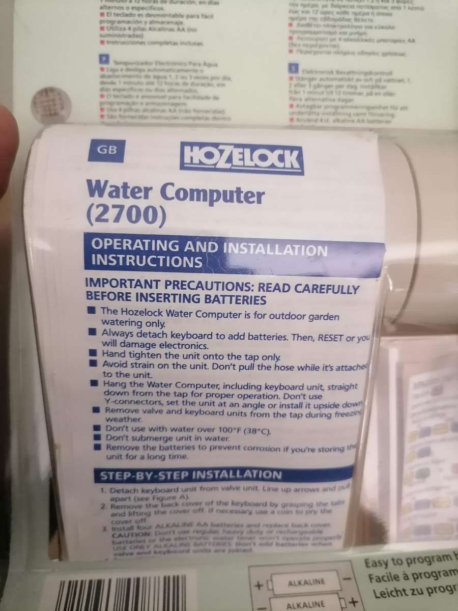 R1600 - Hozelock water computer 2700 - BRAND NEW