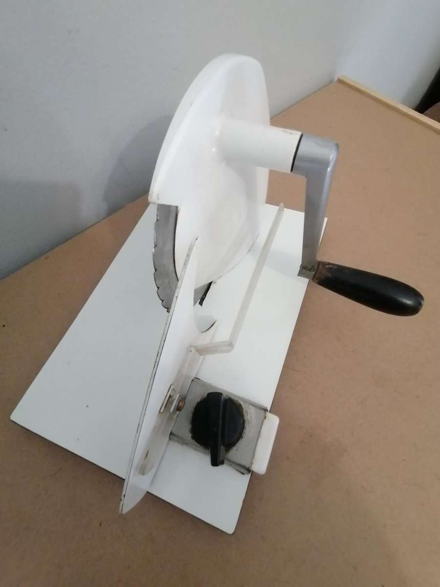 Vintage 70s 80s edelstahl roster frei bread and meat slicer - 100% WORKING