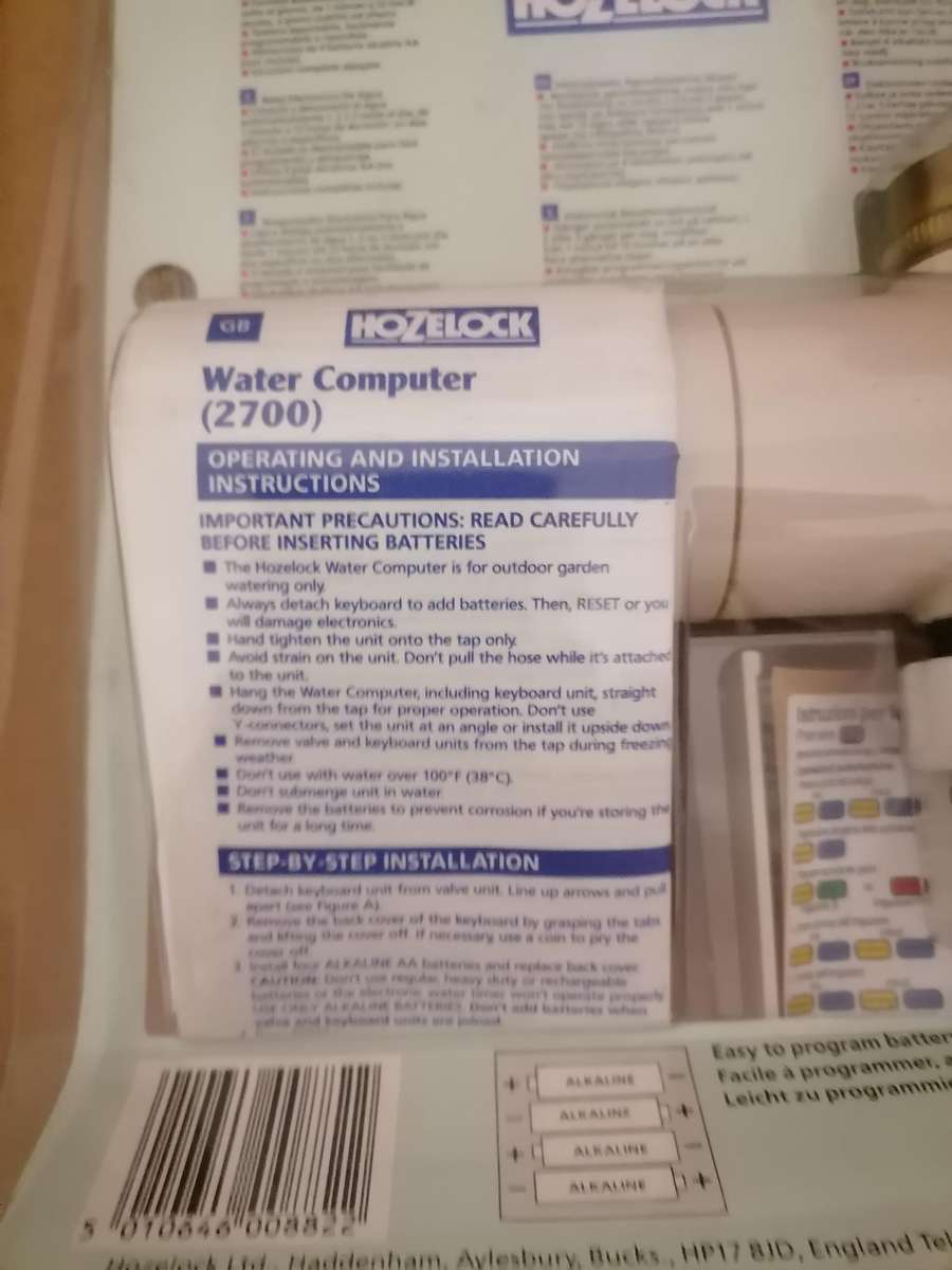 R1600 - Hozelock water computer 2700 - BRAND NEW